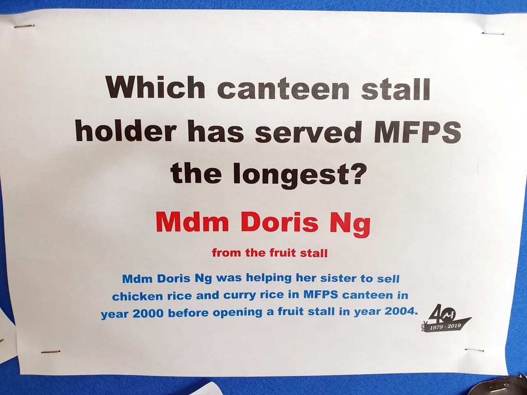 Which canteen stall holder has served MFPS the longest
